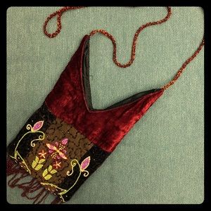 EUC Vintage Sudha Beaded Embellished Crossbody Bag